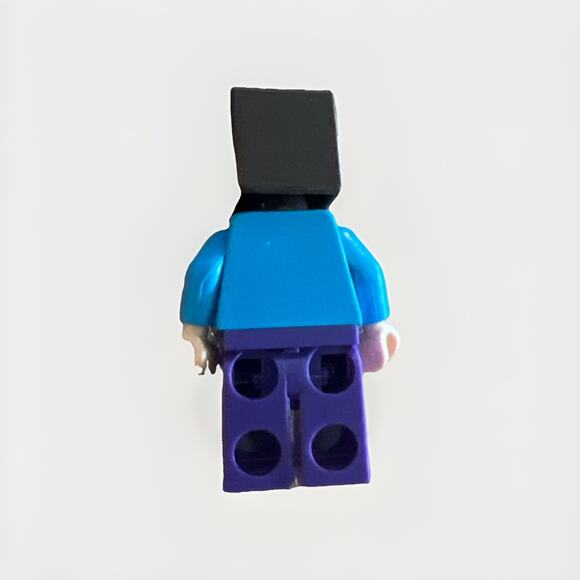 2014 LEGO Steve Light Nouget Dark Purple Pants min009 Minecraft Minifigure - Picture 2 of 2